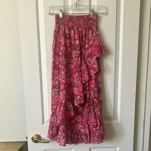 MISA Los Angeles Pink Floral Skirt